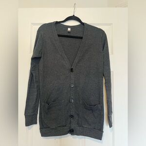 American Apparel Charcoal Cardigan Sweater
